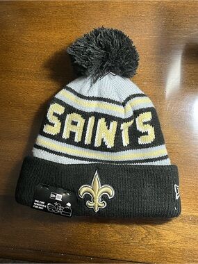 New Orleans Saints New Era Knit Pom Beanie OSFM NWT
